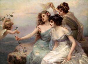 The Three Graces Die drei Grazien by Edouard Bisson